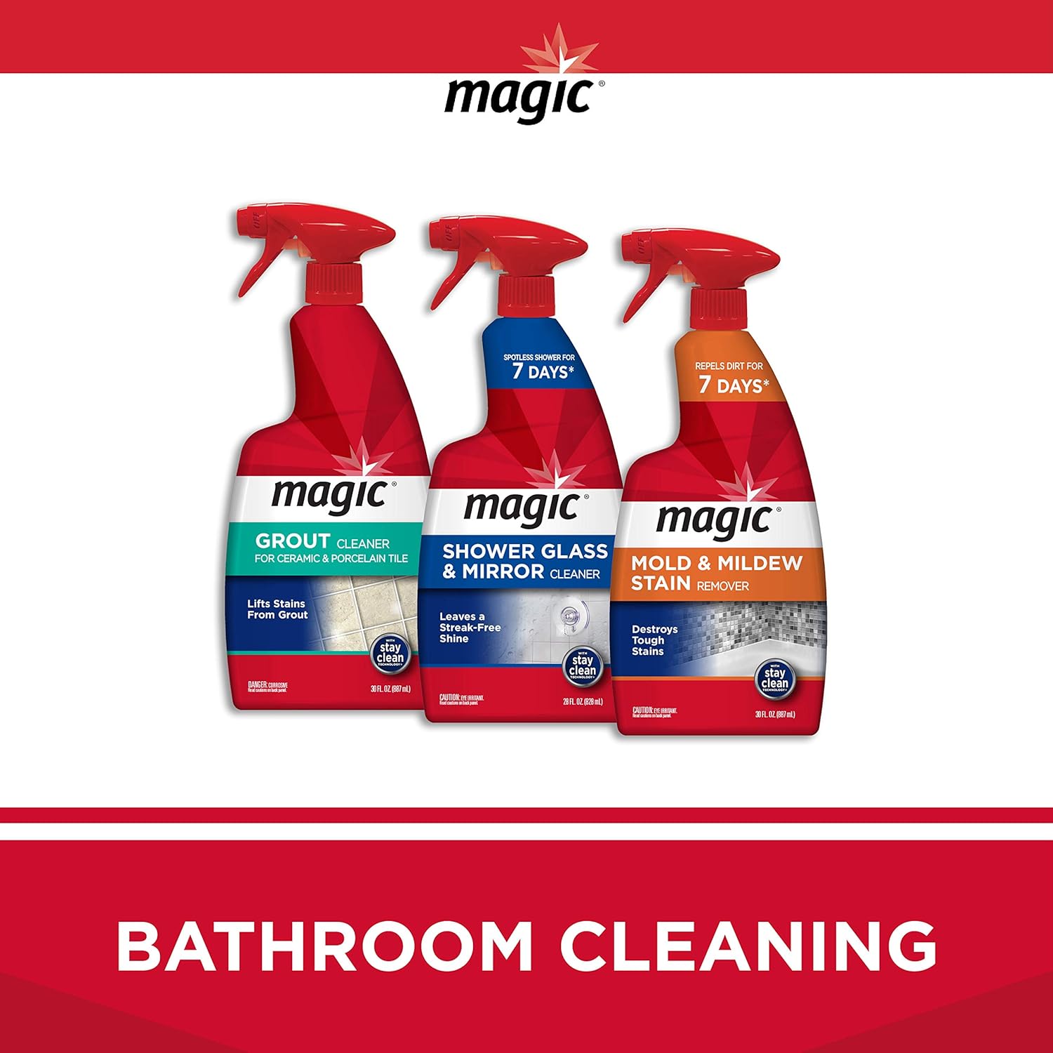 MAGIC 3124 Kit de reacabado de tinas y azulejos, blanco brillante, pintura sobre superficies de fibra de vidrio acrílica de porcelana de cerámica