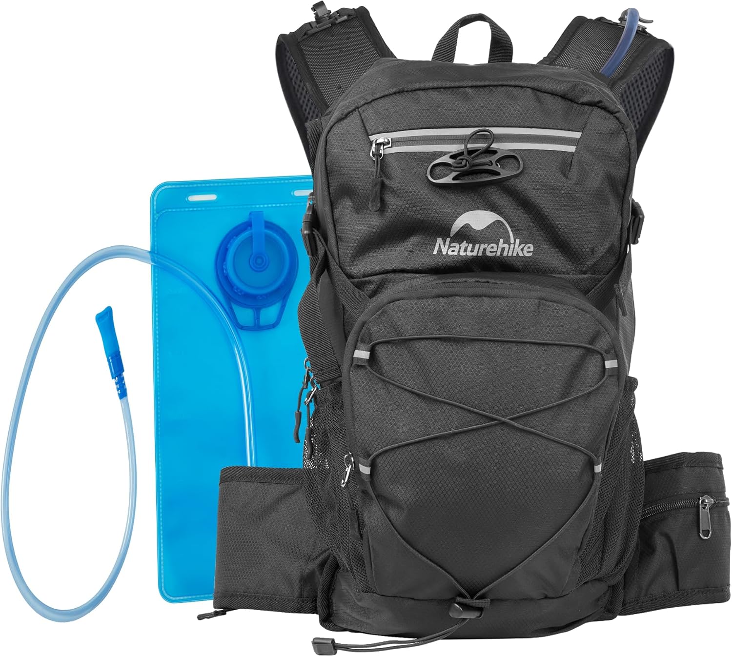 Naturehike Hydration Backpack with 2L Water Bladder, Lightweight 20L Hydration Pack with Waist Protector for Running, Cycling, Hiking, Biking,