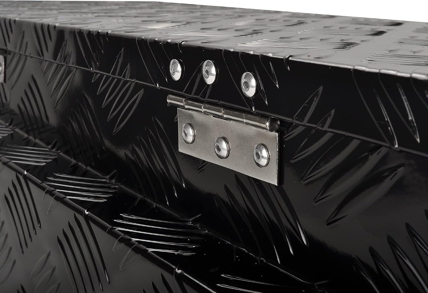 Caja de herramientas de lengüeta de aluminio de 29 pulgadas, caja de herramientas de lengua para remolque, organizador de almacenamiento para