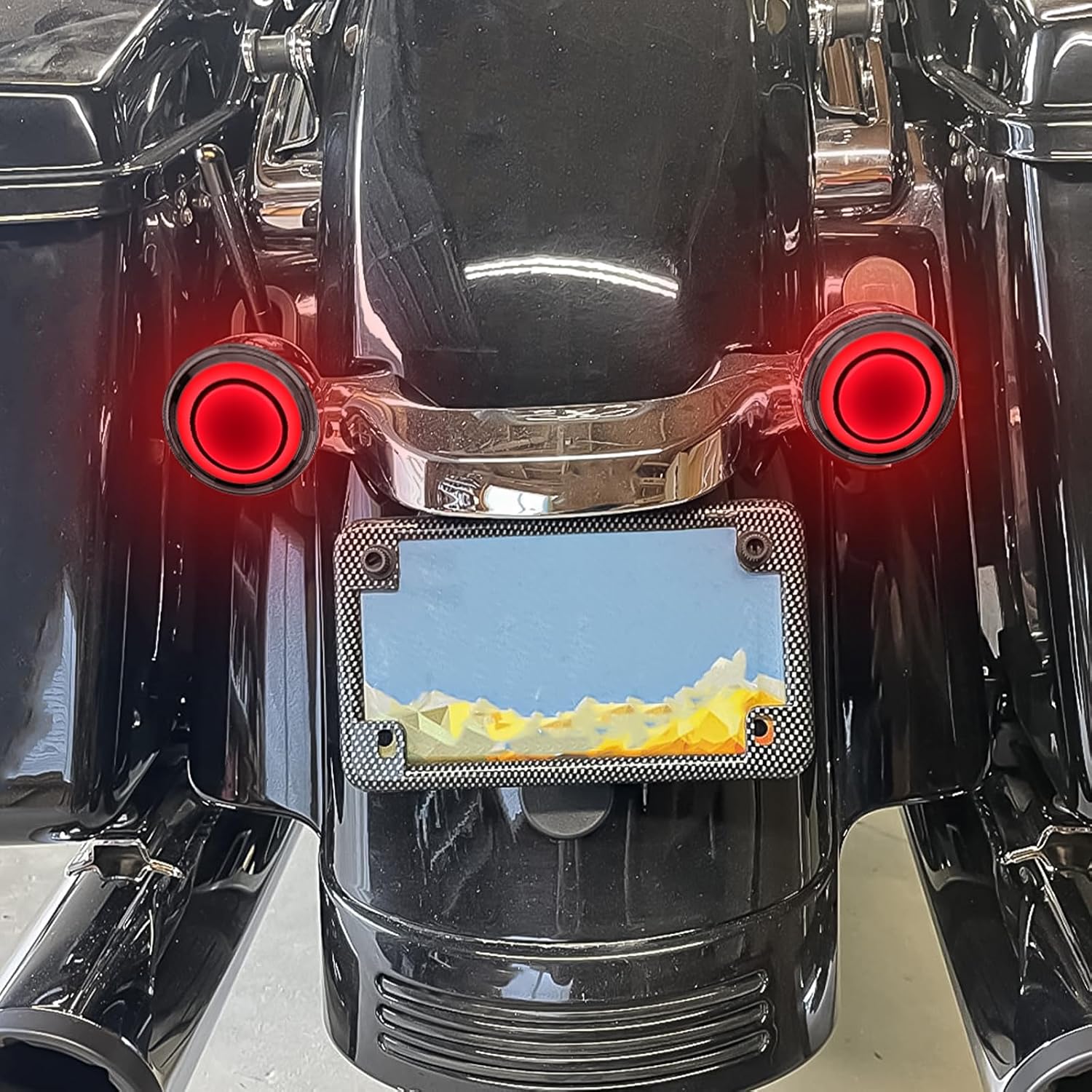 Luz de señal de giro LED 1156 para motocicleta delantera y trasera, lente ahumada de 2 pulgadas, compatible con Harley Softail Touring Dyna Fat Boy