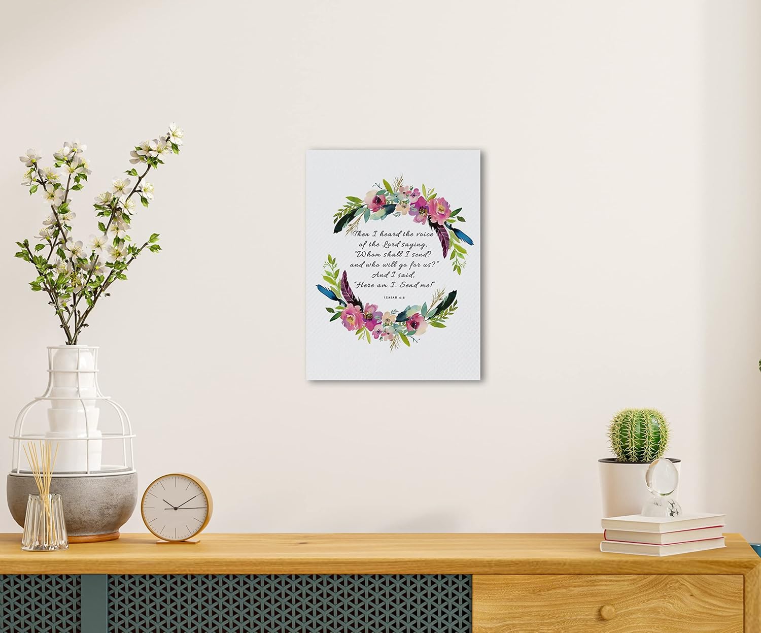 Nogrit Isaías 68 Arte de pared cristiano, versículo de la Biblia, decoración de pared cristiana, decoración de pared cristiana, decoración de pared