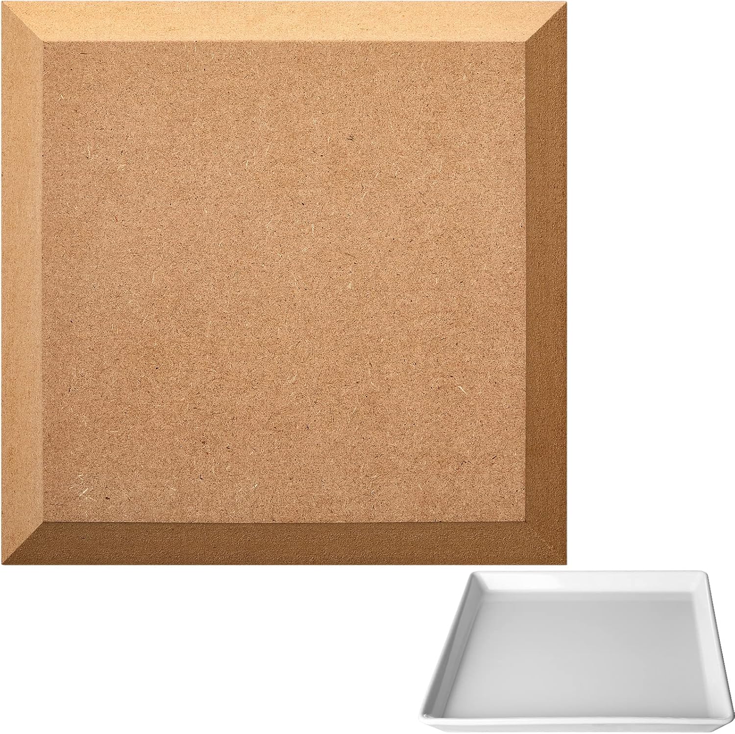 Qunclay Molde de cerámica para arcilla de 8 x 8 pulgadas, moldes cuadrados de cerámica, herramientas de cerámica, placa de prensa para platos de