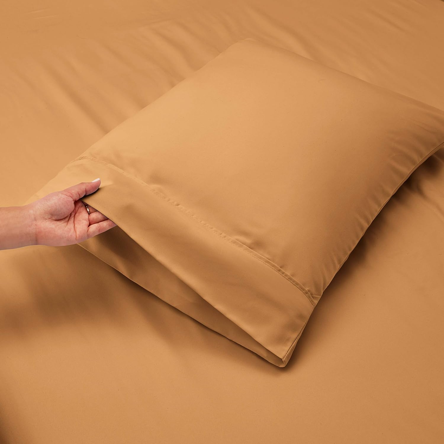 Nestl Juego de sábanas de 6 piezas de microfibra suave tamaño California King con bolsillo extra profundo, sábanas y fundas de almohada resistentes
