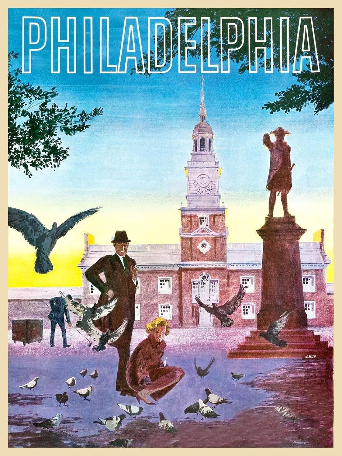 Magnet See Philadelphia – Lámina magnética de vinilo para viajes, estilo vintage, para taquillas, coches, carteles, refrigerador de 5 pulgadas