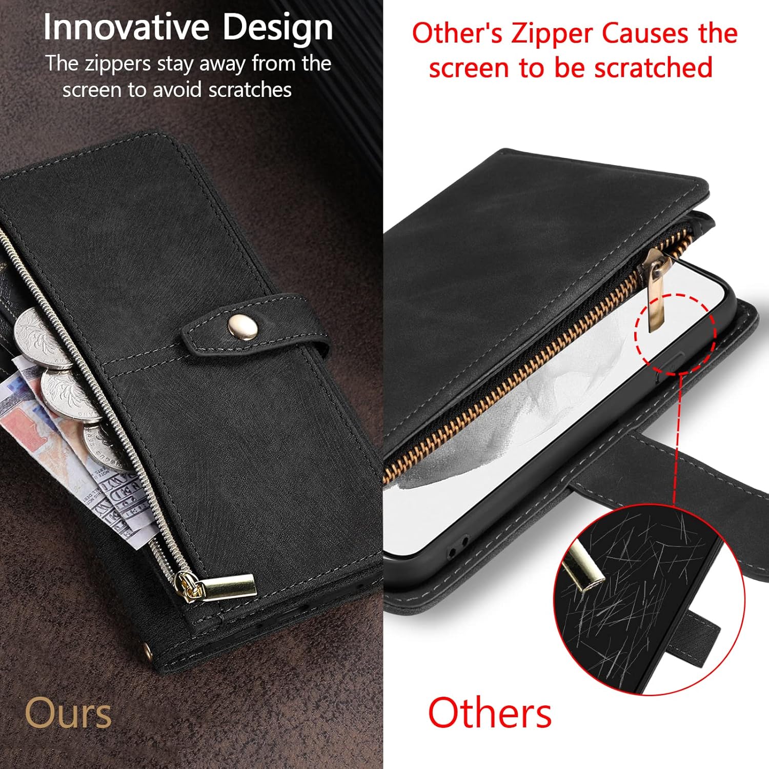 UEEBAI Funda para iPhone XR, 9 ranuras para tarjetas, cartera de cuero retro, a prueba de golpes, con correa de mano, ranuras para tarjetas,