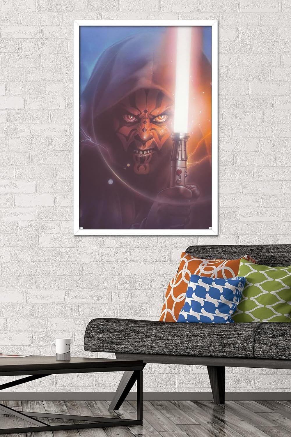 Trends International Star Wars The Phantom Menace – Póster de pared con sable de luz de Darth Maul