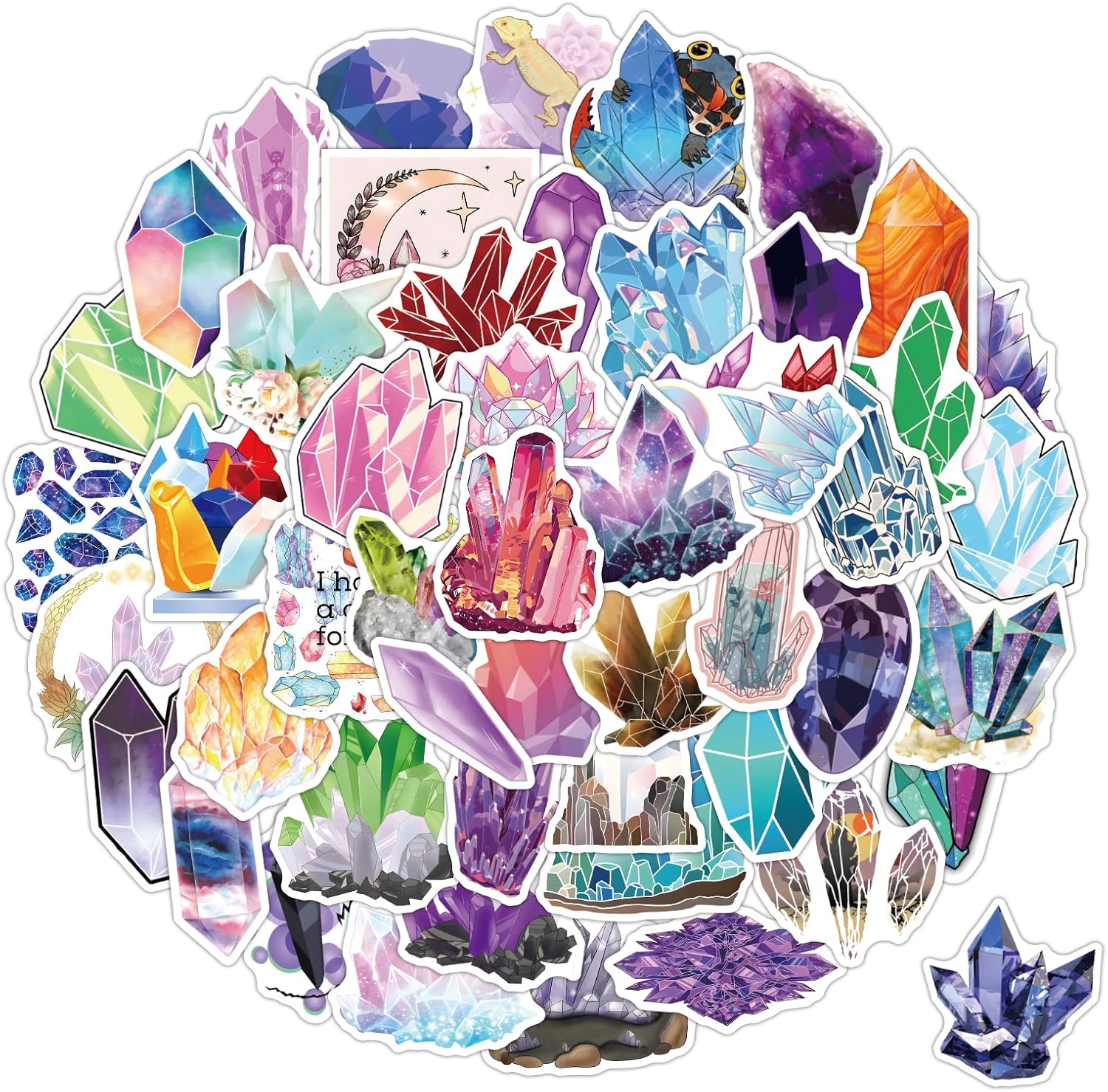 Paquete de 100 calcomanías de vinilo de cristal, calcomanías de vinilo impermeables para botella de agua, srapbook, laptop, funda de teléfono,