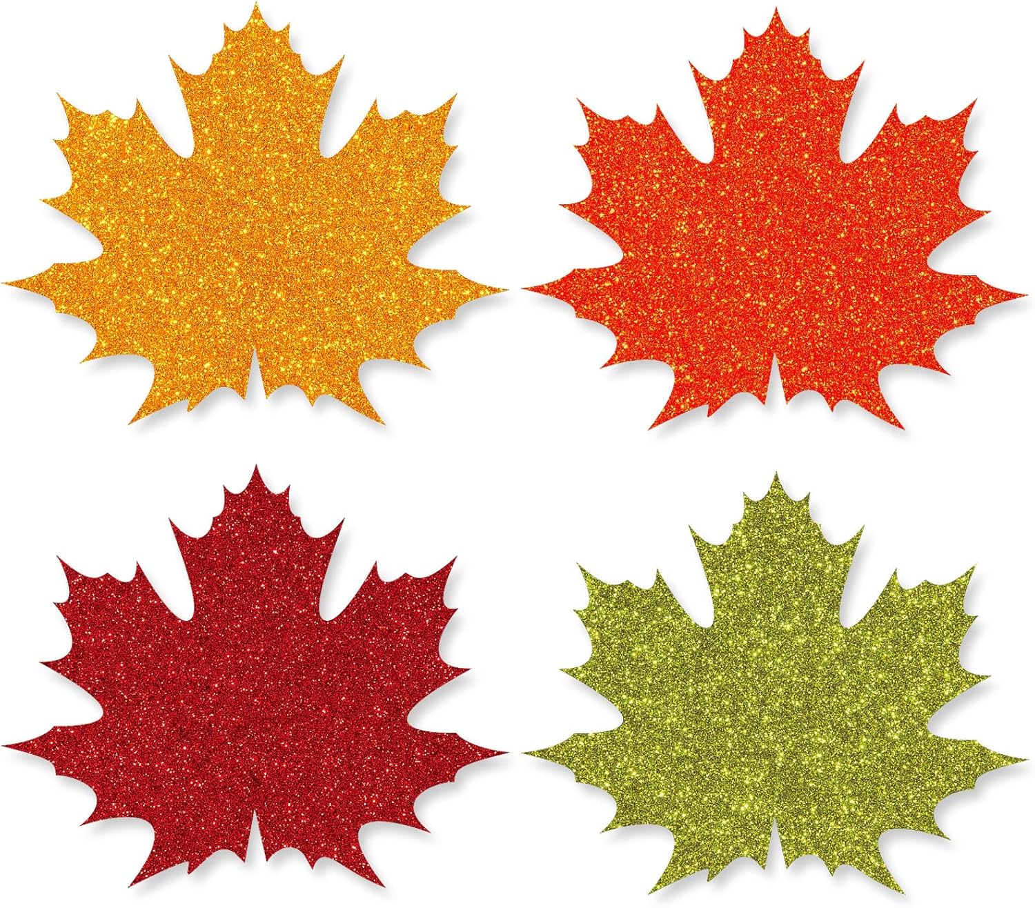 AnyDesign 60 manteles individuales de papel de hoja de arce otoñal, desechables, con purpurina, decorativos, coloridos, hojas de otoño, cosecha,