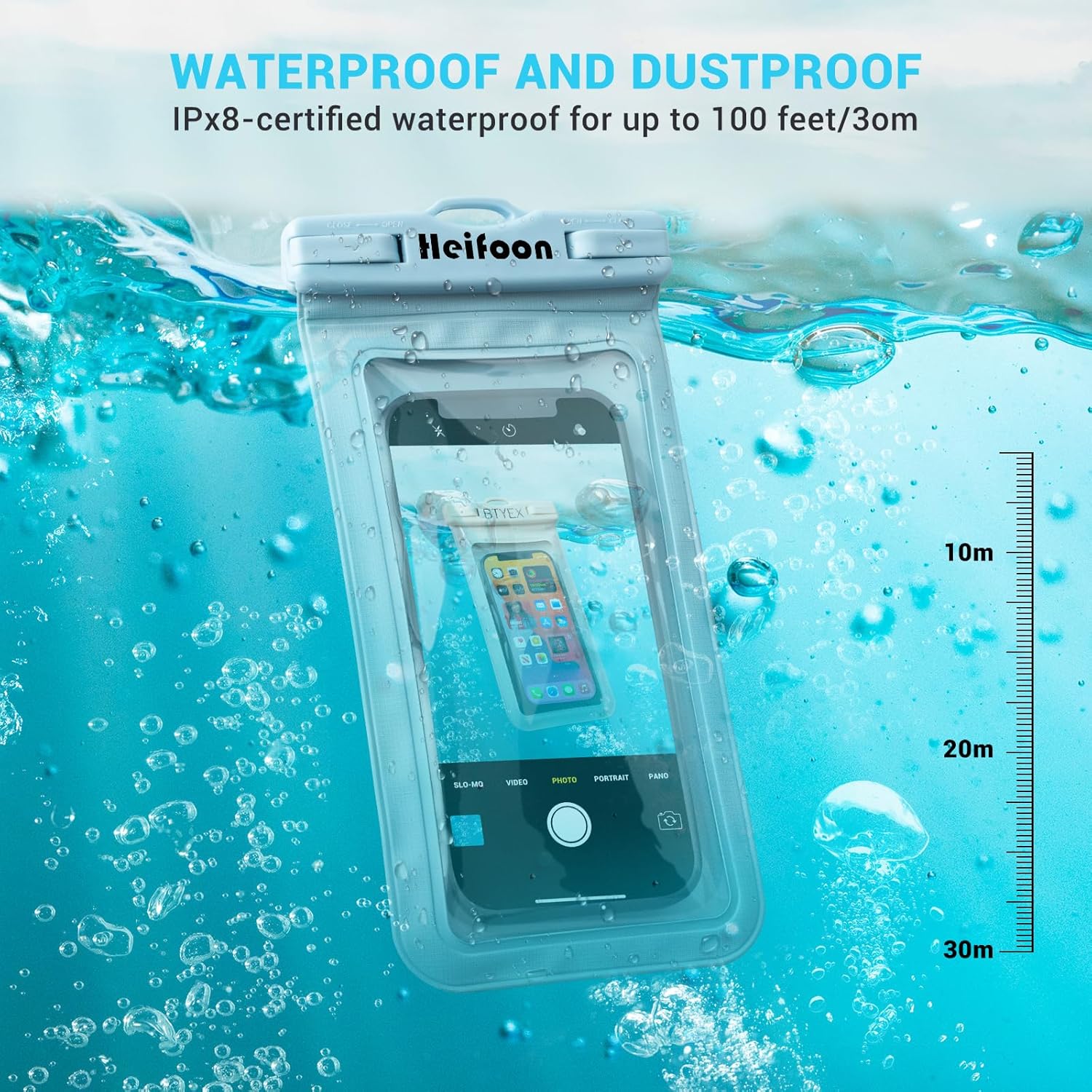 Funda impermeable universal para teléfono celular con cordón para iPhone 15 14 13 12 Pro Max Xs Max XR X 8 7 6S Plus SE, Galaxy S22 S21 S20 S10
