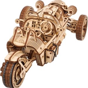 Ugears UGR-S de tres ruedas – Kit de modelo de motocicleta de madera – Rompecabezas 3D para adultos – Kits de modelos de madera para construir – Kit Ugears UGR-S de tres ruedas – Kit de modelo de motocicleta de madera – Rompecabezas 3D para adultos – Kits de modelos de madera para construir – Kit