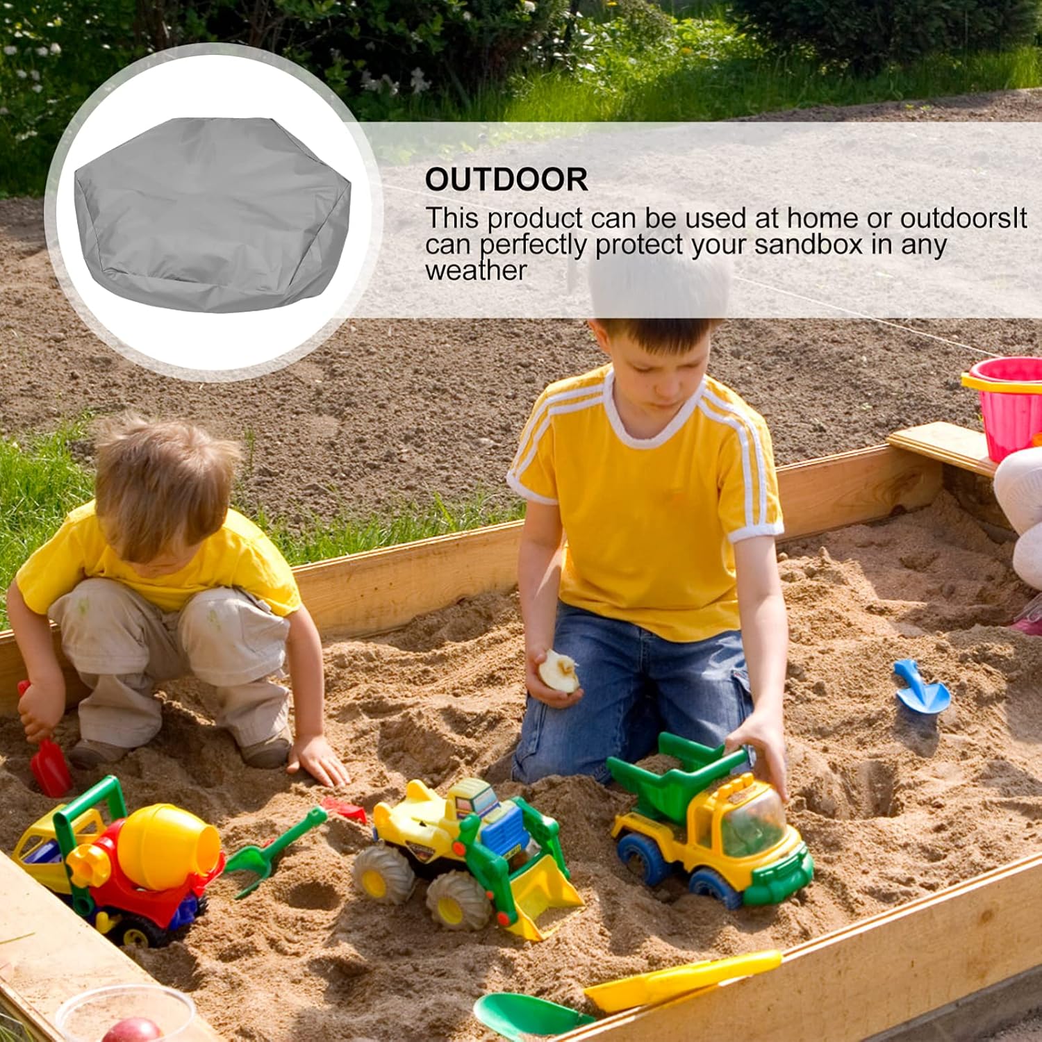 Hemoton 1 funda hexagonal para caja de arena, cubierta de piscina Oxford para arenero, cubierta de protección para caja de arena hexagonal, cubierta
