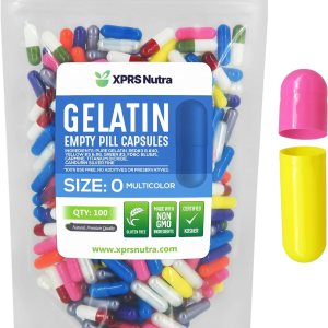 XPRS Nutra Size 0 Empty Capsules – 100 Count Empty Gelatin Capsules – Empty Pill Capsules – DIY Capsule Filling – Pure Bovine Pill Capsules Empty XPRS Nutra Size 0 Empty Capsules – 100 Count Empty Gelatin Capsules – Empty Pill Capsules – DIY Capsule Filling – Pure Bovine Pill Capsules Empty