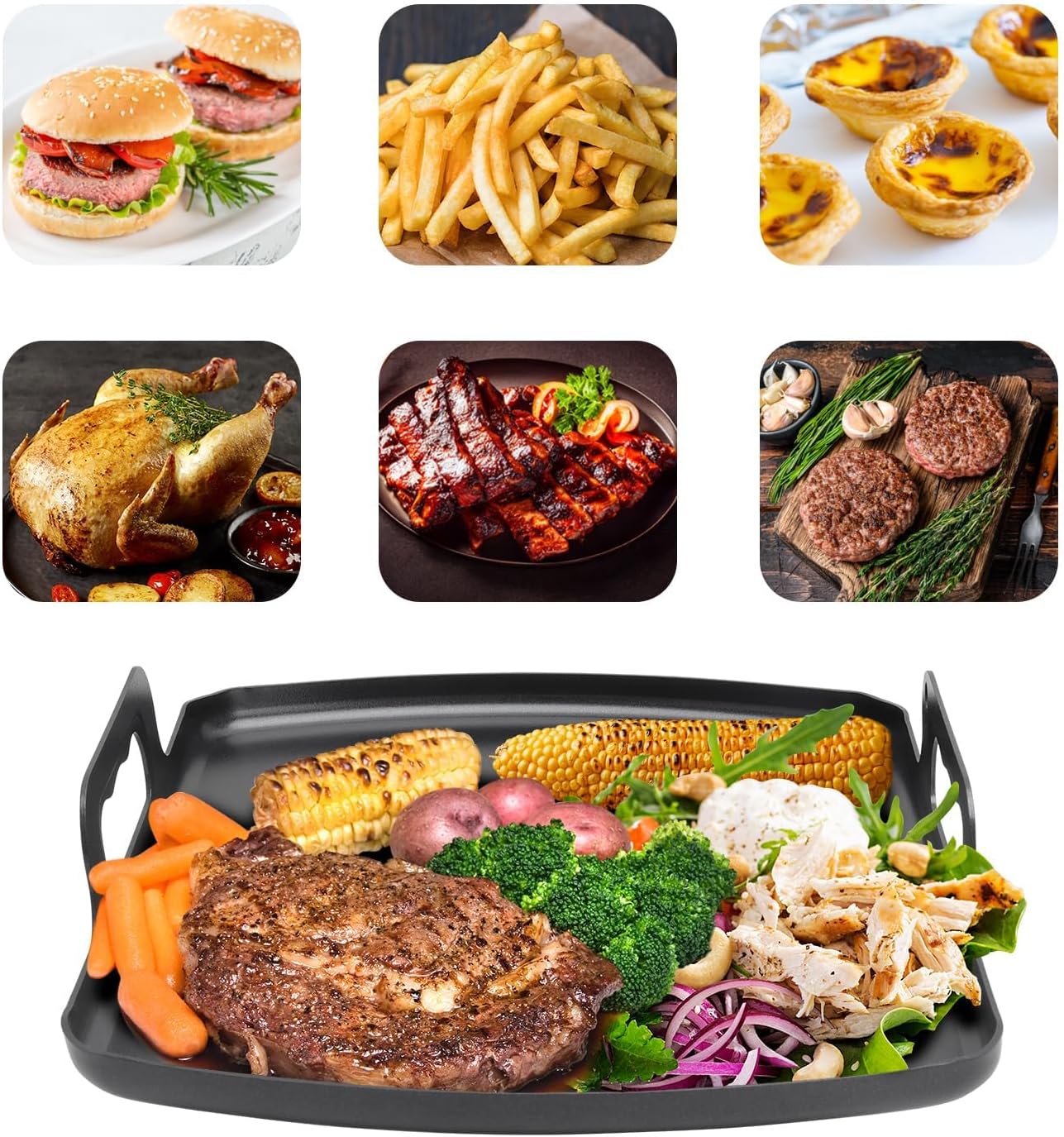 Placa de parrilla antiadherente para Ninja AG301 AG300 AG400, piezas de repuesto de plancha para parrilla Ninja Foodi AG300C, AG301C, AG302, IG301A,