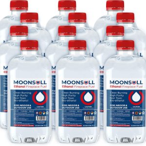 Combustible de bioetanol para fogata de mesa (12 x 0.5 litros), combustión limpia, sin ventilación, combustible de chimenea de etanol, alcohol Combustible de bioetanol para fogata de mesa (12 x 0.5 litros), combustión limpia, sin ventilación, combustible de chimenea de etanol, alcohol