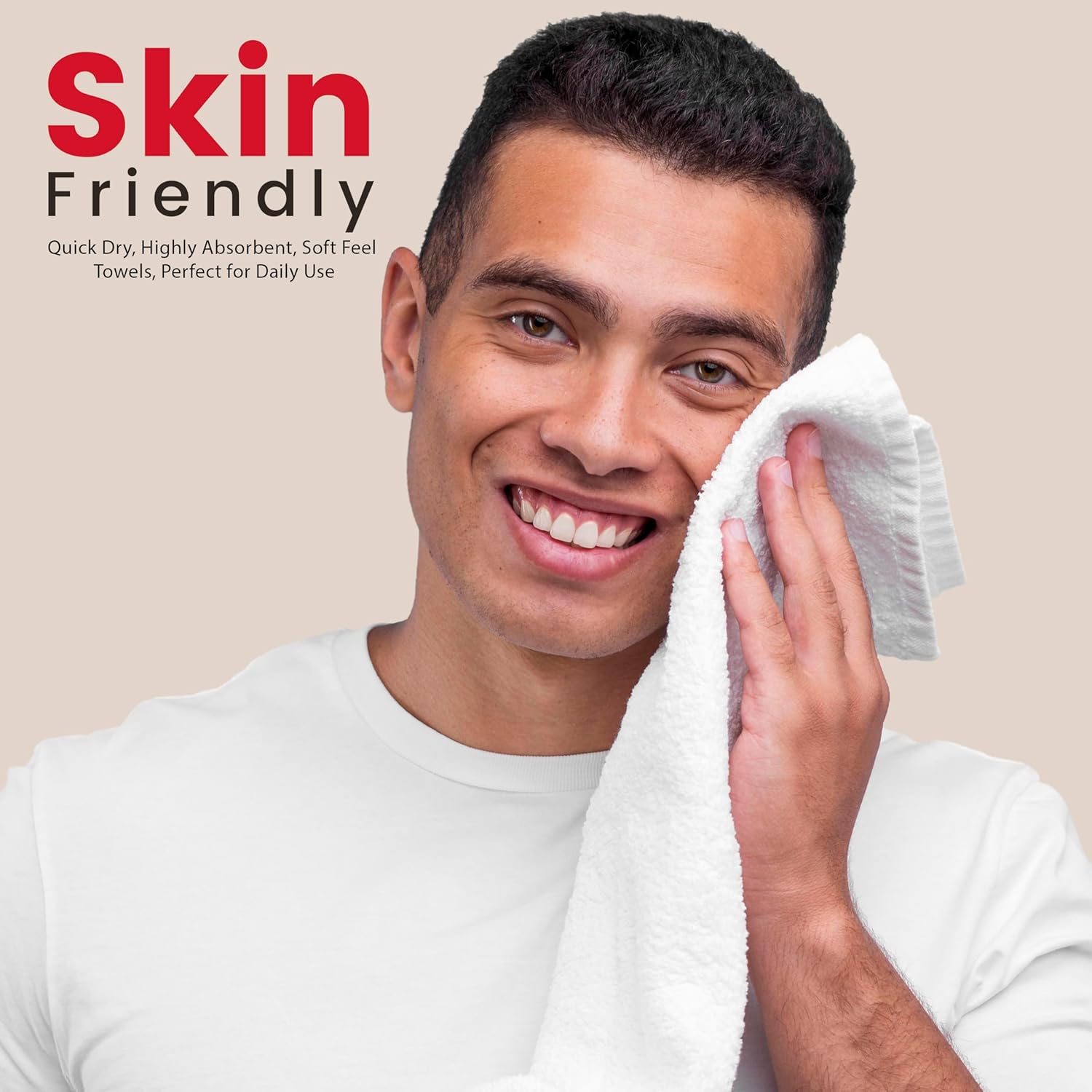 Towel and Linen Mart – Juego de 4 paños de lavado, 100% algodón, lujosas, altamente absorbentes y suaves al tacto, perfectas para el uso diario (12