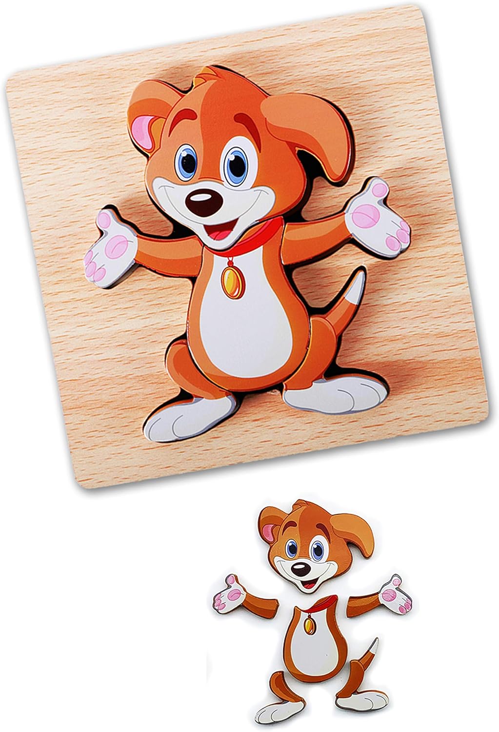 Rompecabezas educativos de madera para niños pequeños – Juego preescolar para niños pequeños – Juguete de aprendizaje para niños – Aprende color y