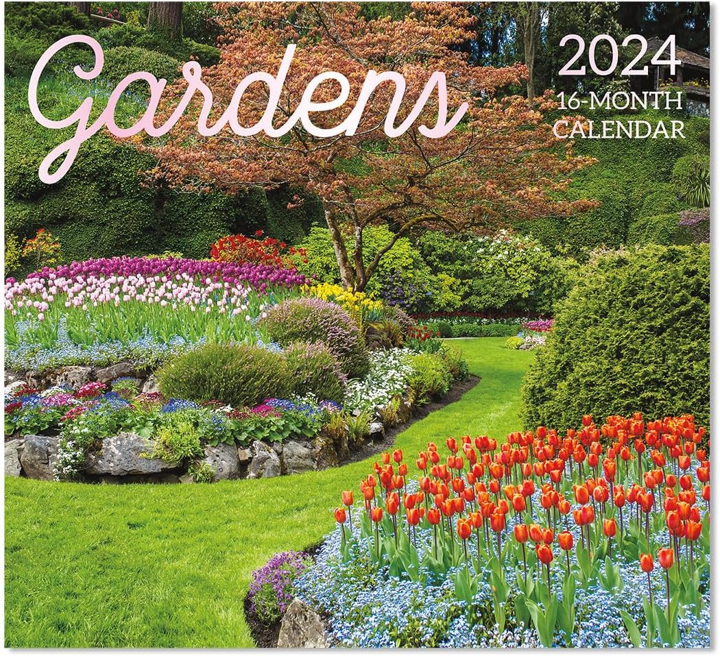 Gardens – Calendario de pared de tamaño completo 2024 para planificar, programar y organizar