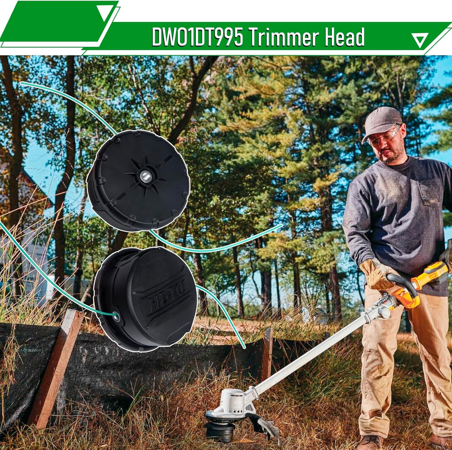 DWO1DT995 – Cabezal de recortadora compatible con Dewalt DCST920 DCST922 DCST925 DCST970 DCST990 Piezas de recortadora, carrete de repuesto de