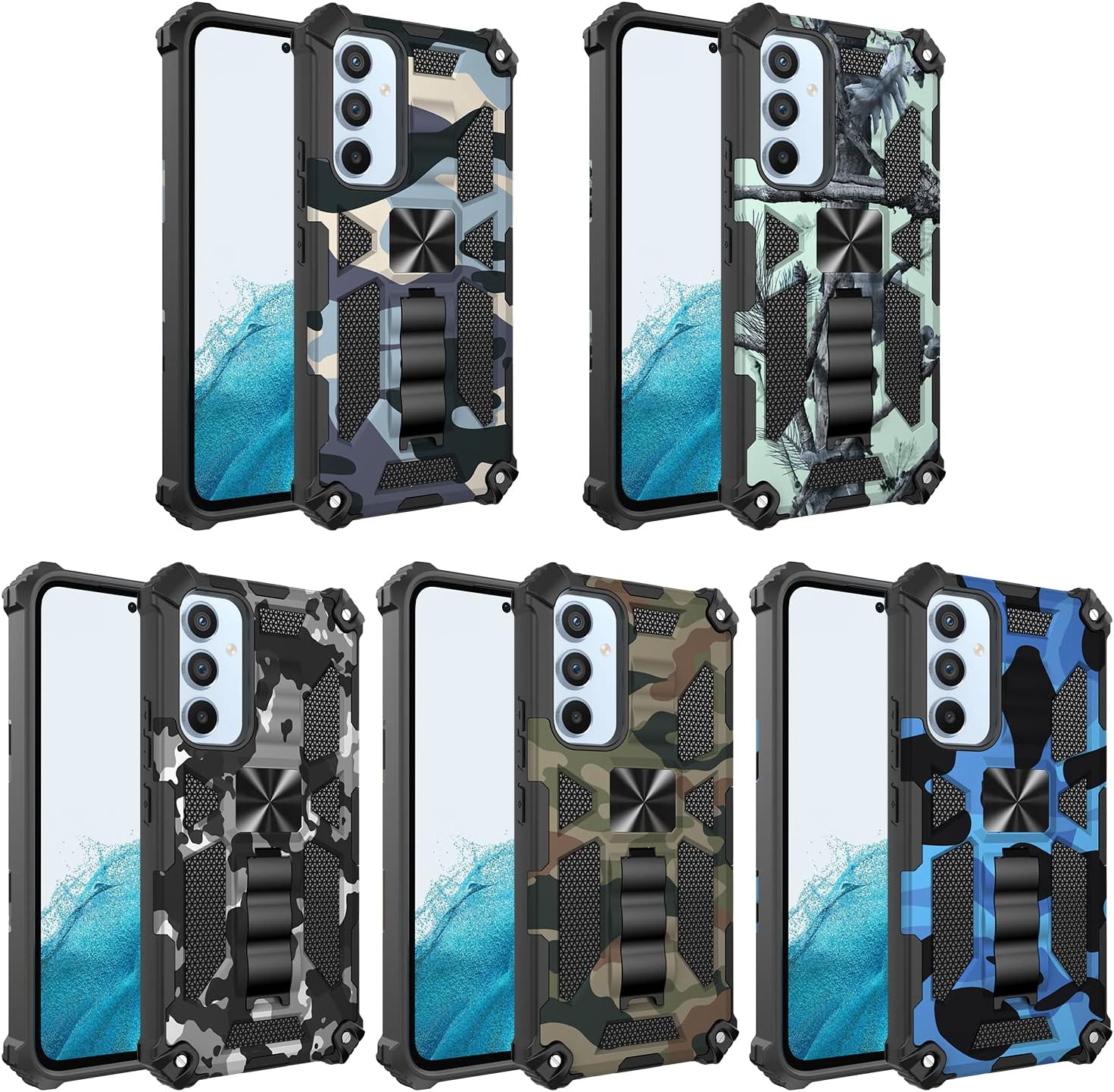 Tncavo Funda de camuflaje para Xiaomi Redmi Note 12 Pro 5G con soporte, grado militar resistente Armaduras fundas de protección a prueba de golpes