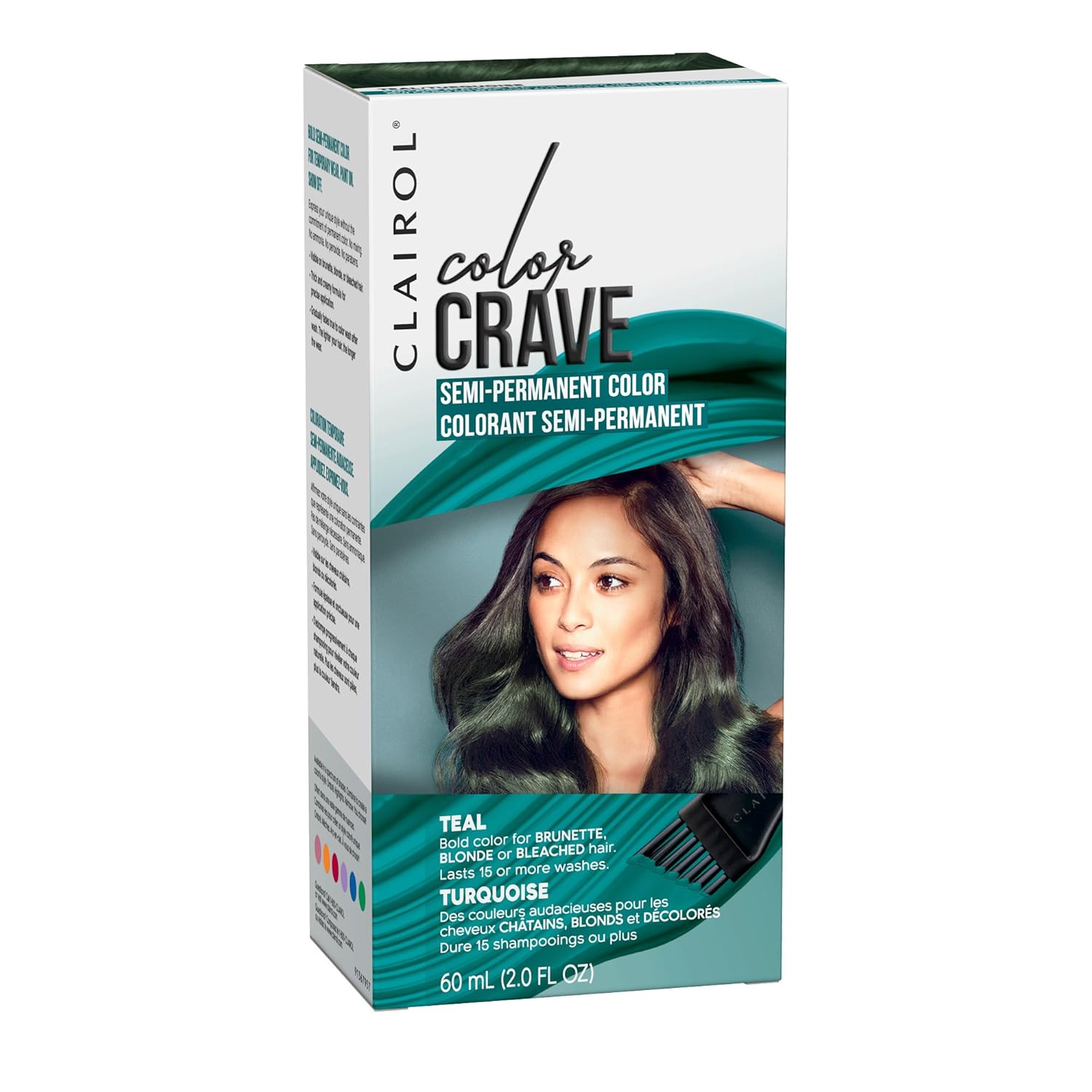 Clairol Color Crave – Tinte semipermanente para el cabello, color verde azulado, 1 unidad
