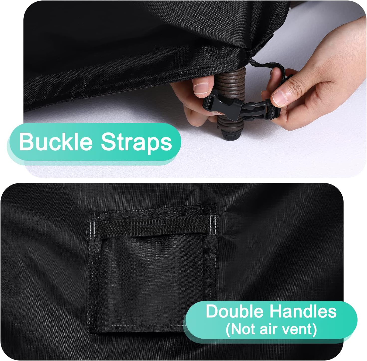 ABCCANOPY Funda de mesa redonda para muebles de exterior, resistente al agua y al polvo, resistente al viento, resistente al desgarro, resistencia a