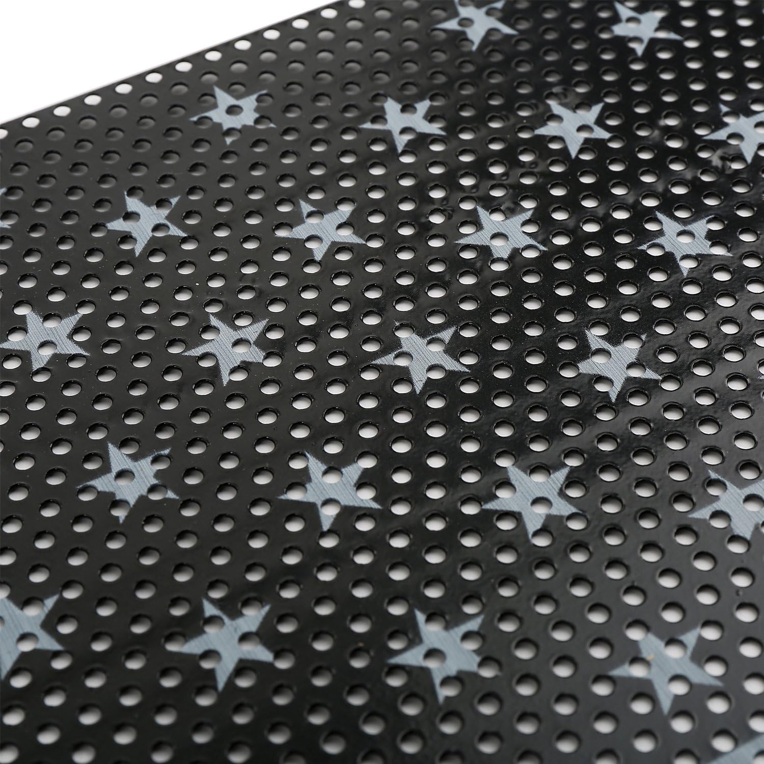Pantalla de malla para rejilla JK Flag para Jeep Wrangler JK y JKU Unlimited 2007-2018 (clásico negro claro y blanco)