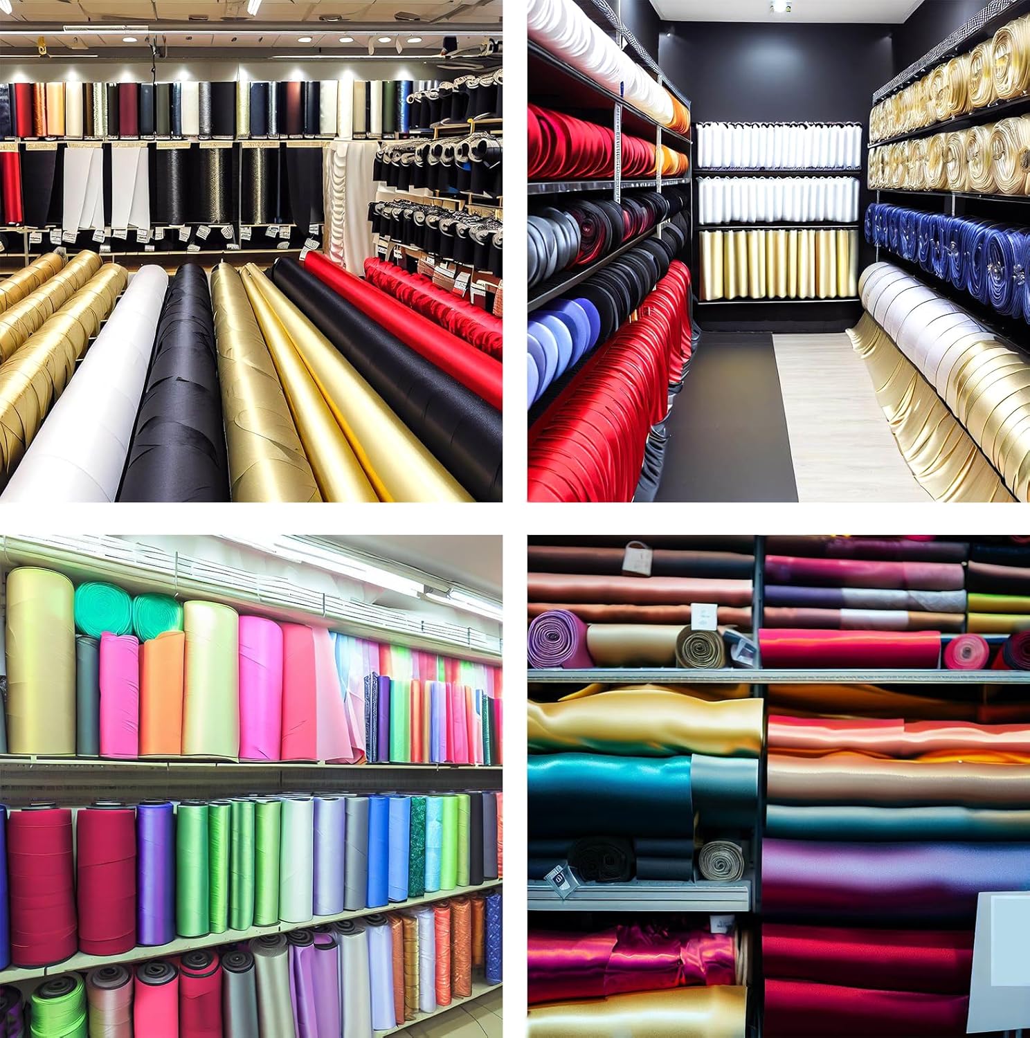 The Yard  Tela de satén, lujosa y suave, rollo de 60 pulgadas de ancho, sedosa y brillante, decoración, ropa, cortinas, manualidades (rojo, 2 yardas)
