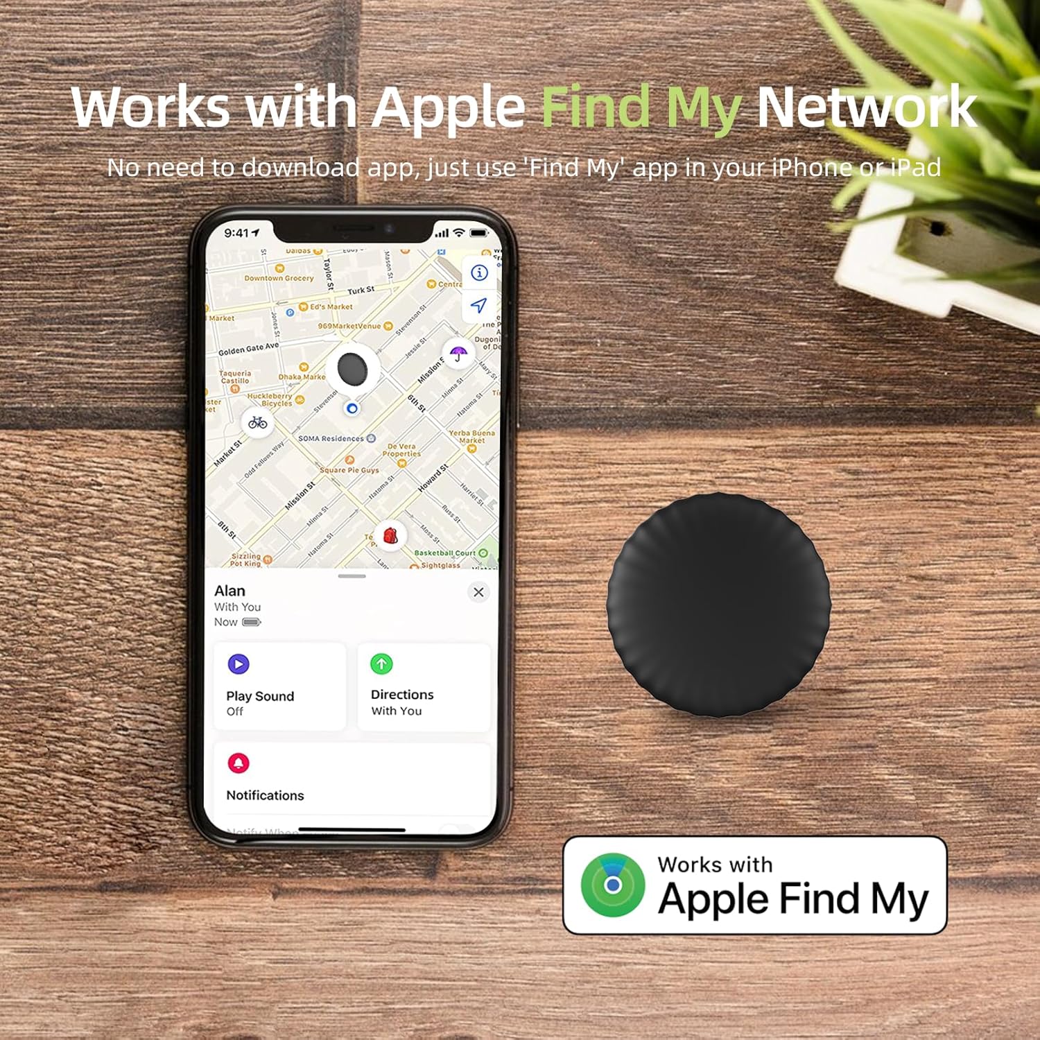 Localizador de llaves, rastreador de equipaje, etiqueta Bluetooth para rastreador de llaves compatible con Apple Find My Keys con batería