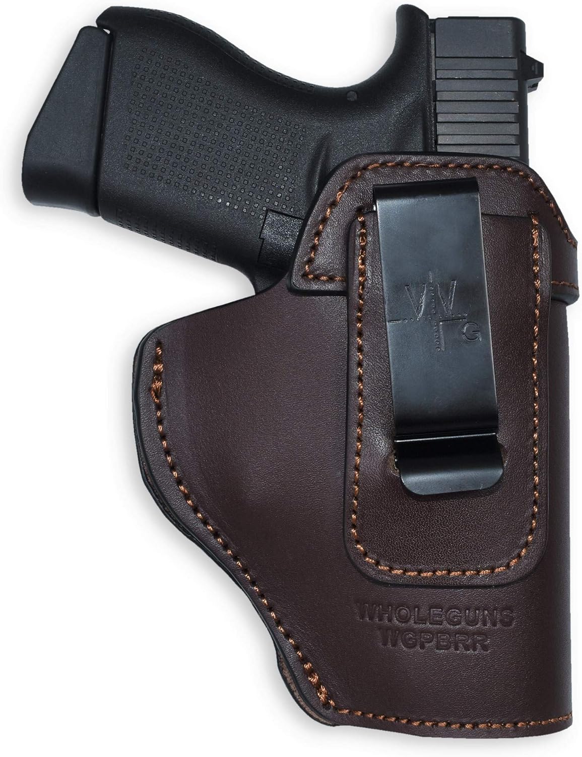 Funda de piel IWB para Glock 17 19 22 23 32 33  S&W M&P ShielSpringfield XD & XDSy todas las pistolas de tamaño similar