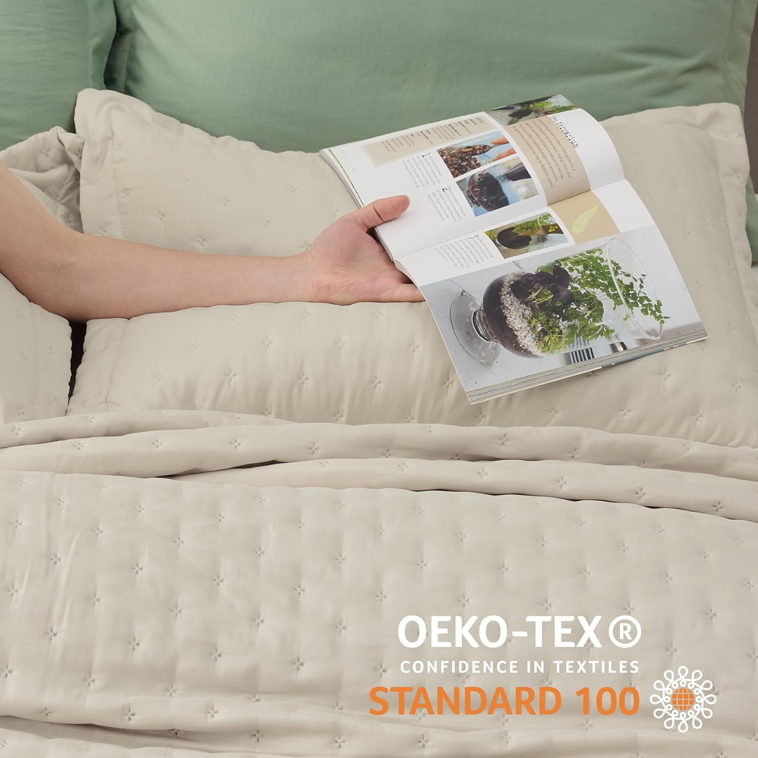 Bedsure – Juego de edredón de poliéster y trébol ultrasónico W5 90×96 US