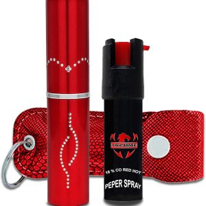 FIGHTSENSE Kit de defensa personal para mujer, spray de pimienta y linterna de lápiz labial de autodefensa, batería recargable, llavero bolsa de FIGHTSENSE Kit de defensa personal para mujer, spray de pimienta y linterna de lápiz labial de autodefensa, batería recargable, llavero bolsa de