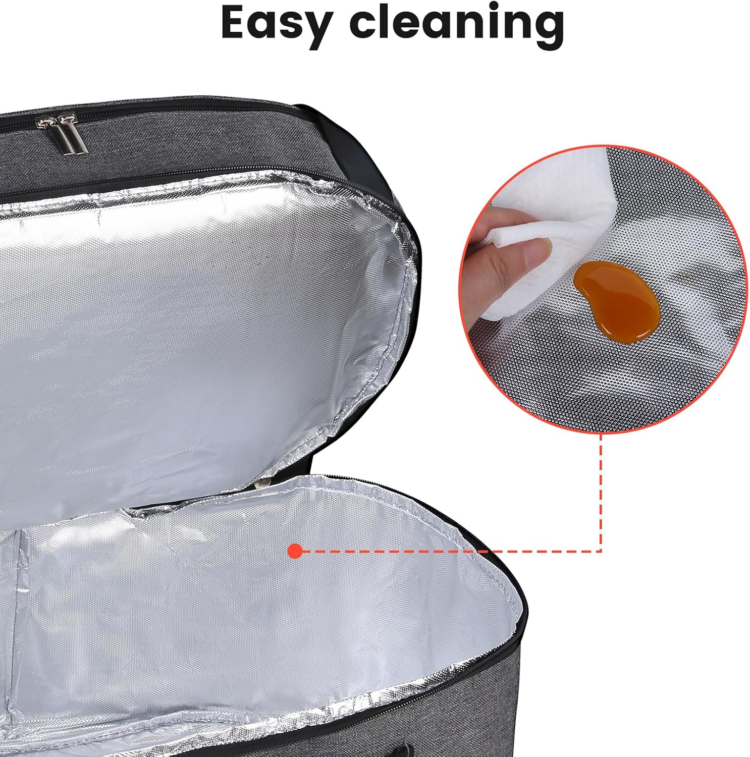 musbus Bolsa de olla de cocción lenta de 2 capas para Crock-Pot de 6 a 8 cuartos de galón, reunión de viaje al aire libre, fácil de transportar,