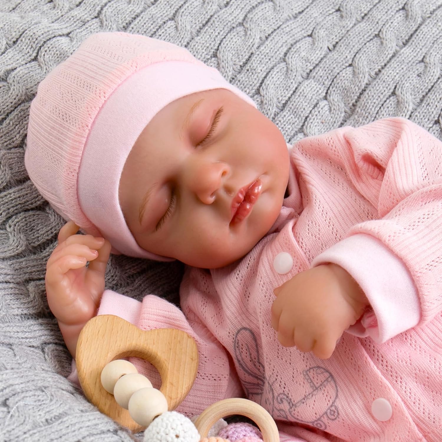 Aori Muñecas de bebé Reborn realistas, de 20 pulgadas, muñeca recién nacida realista con kit de alimentación, regalo para niños a partir de 3 años