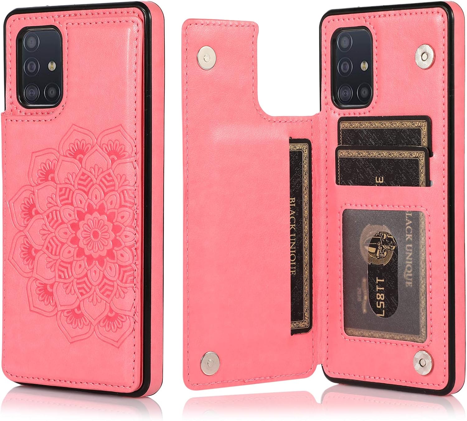 ACXLIFE Funda para Galaxy A51 5G A51 5G Tarjeta de crédito Funda protectora con ranura para tarjeta y funda de cuero delgada para Samsung A51 5G