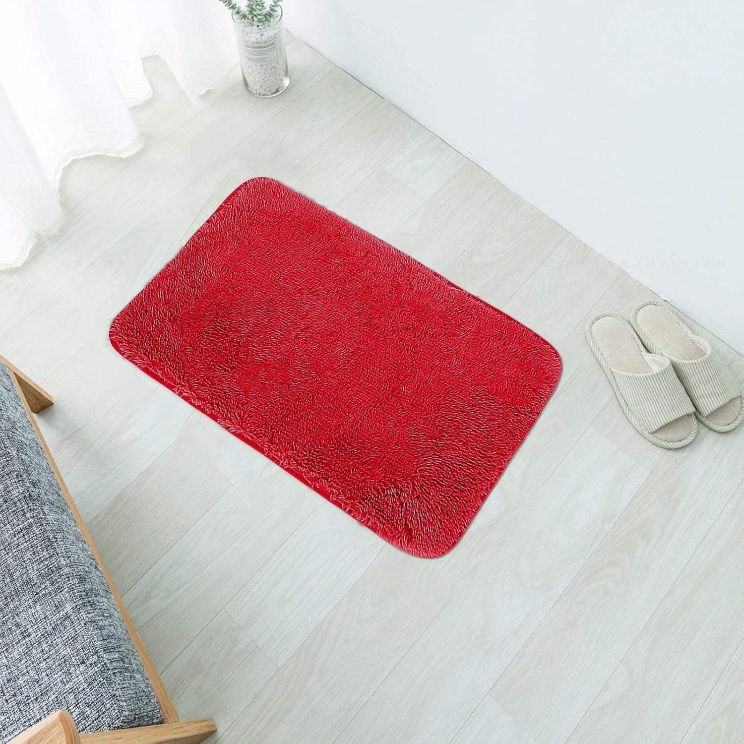 Alfombras de baño de felpa, alfombra roja de cocina, alfombra de bienvenida para sala de día, sala de estar, alfombras para el hogar, productos de