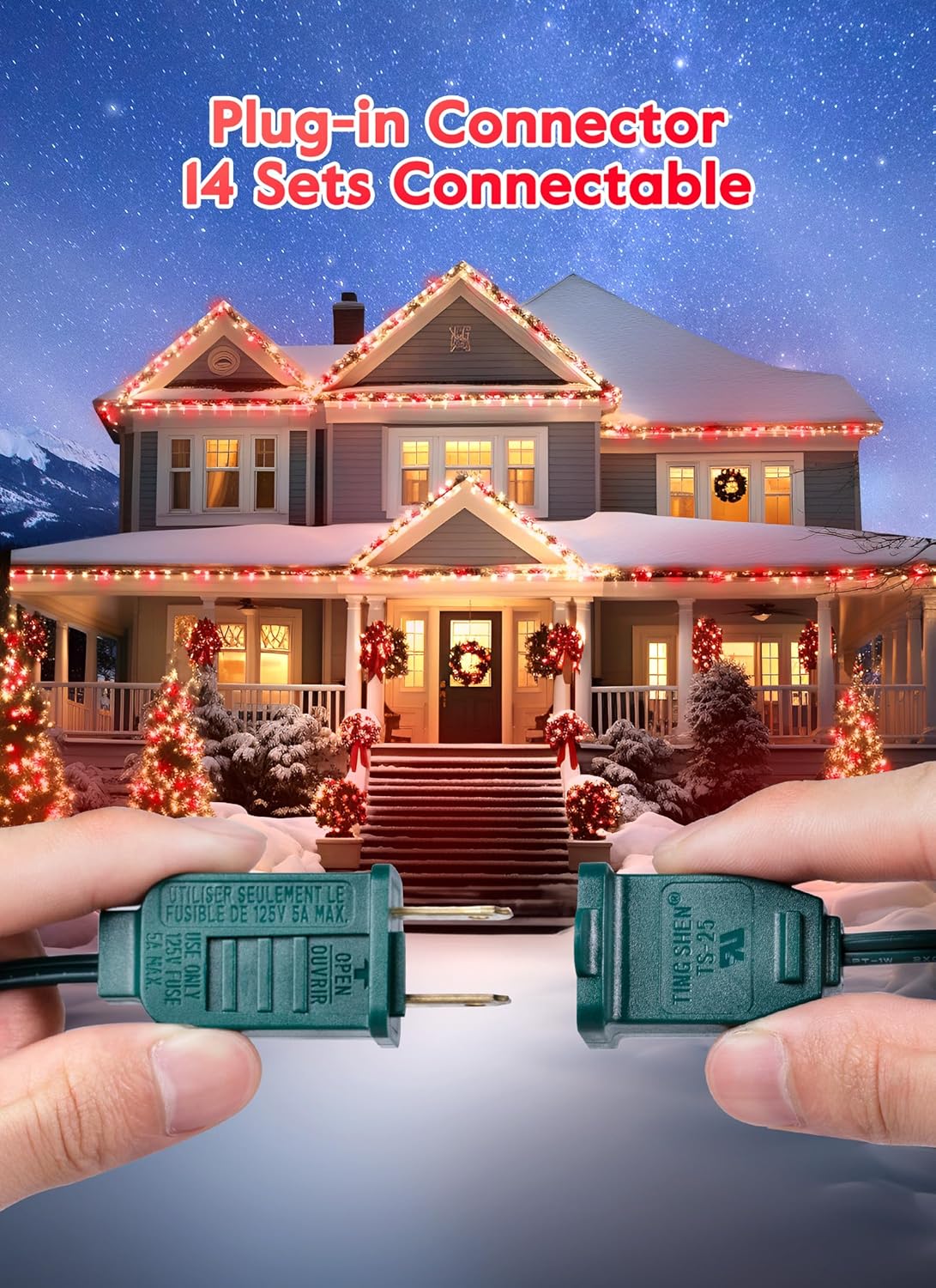 Luces LED vintage C9 de Navidad para exteriores, 50 pies de cadena de luces C9 con 50 bombillas mate inastillables, luces impermeables conectables