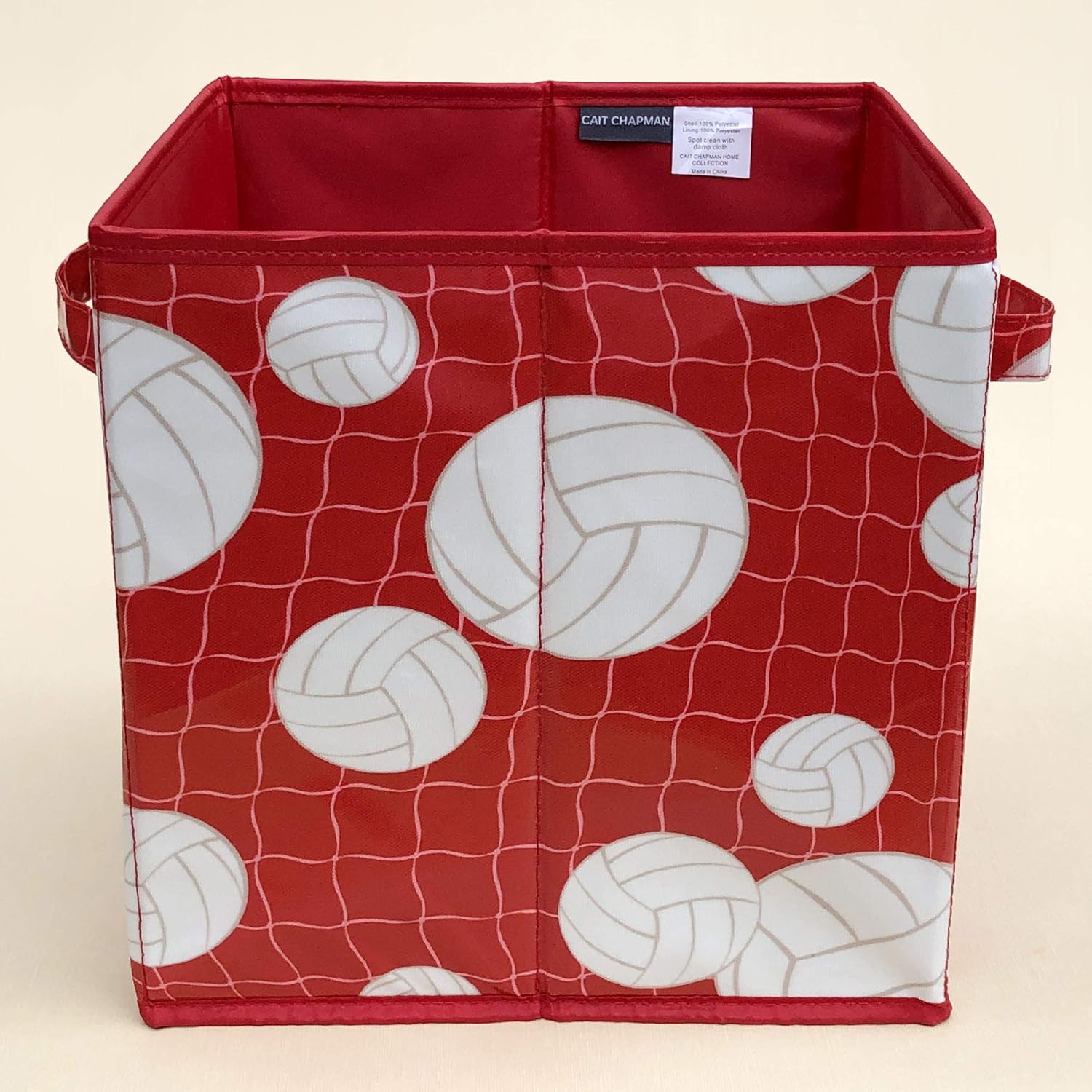 Passion for Volleyball Collection – Contenedor de almacenamiento de 11 x 11 x 11 pulgadas