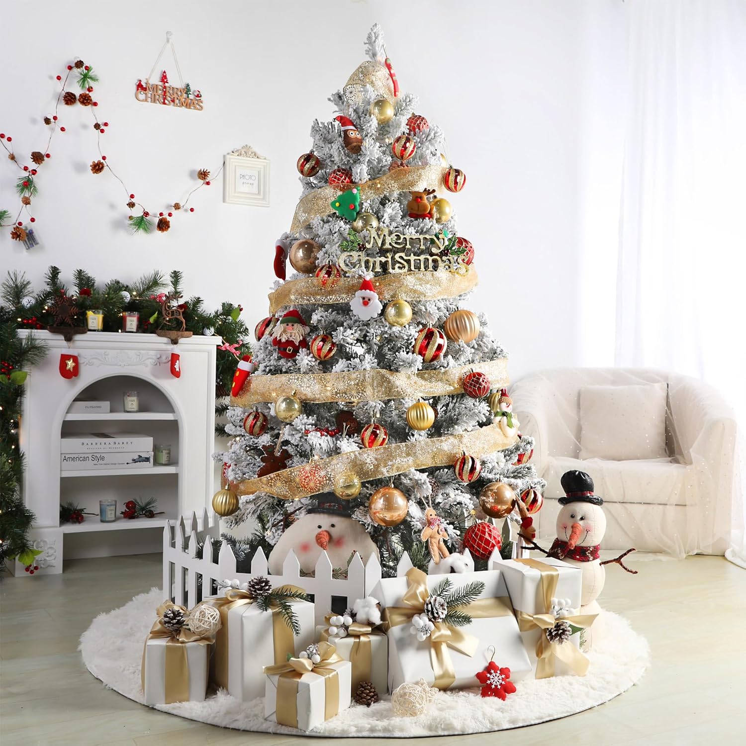 SHareconn – Bolas de árbol de Navidad de 30 quilates de 2.36 pulgadas, bolas decorativas de plástico inastillables de colores para decoración de