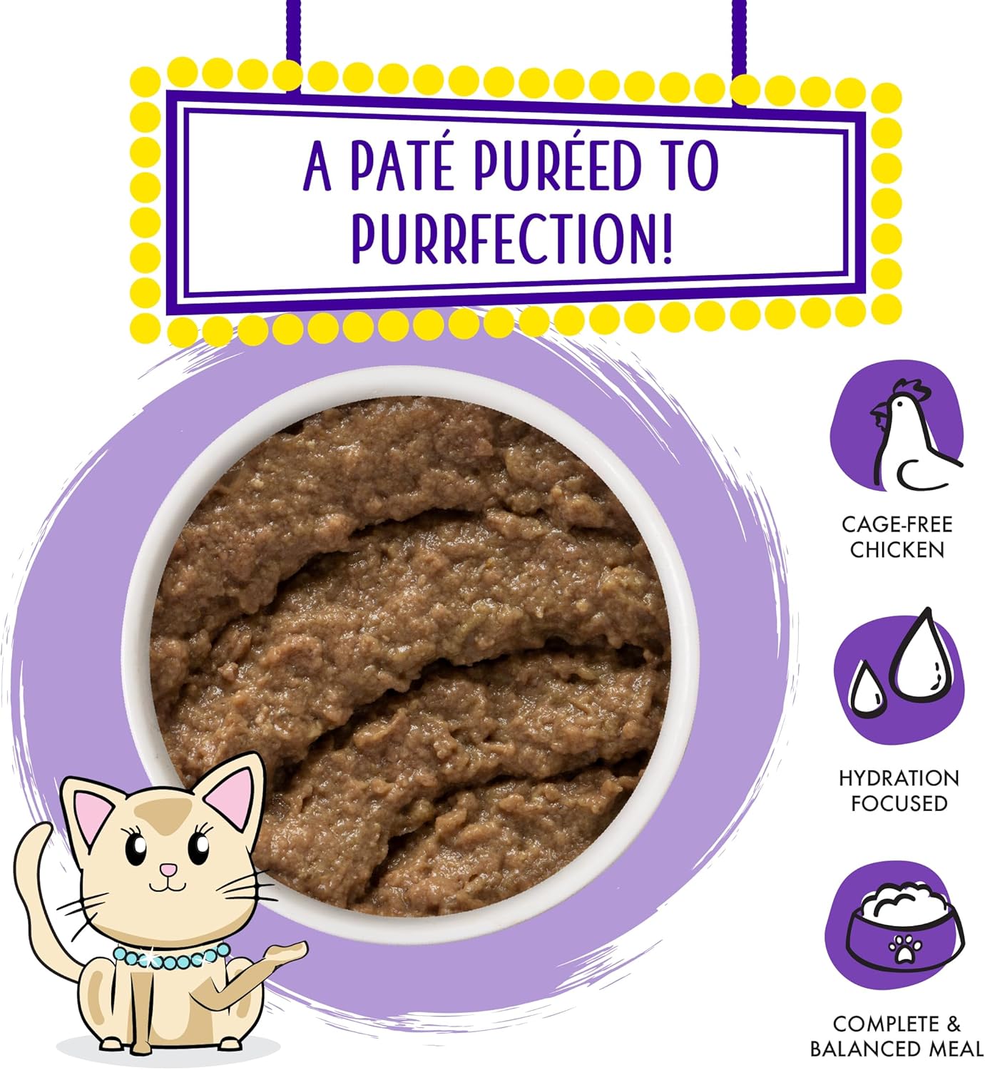 Weruva Paté clásico para gatos, comida o sin trato! con pollo y carne de res, lata de 3 onzas (paquete de 12)