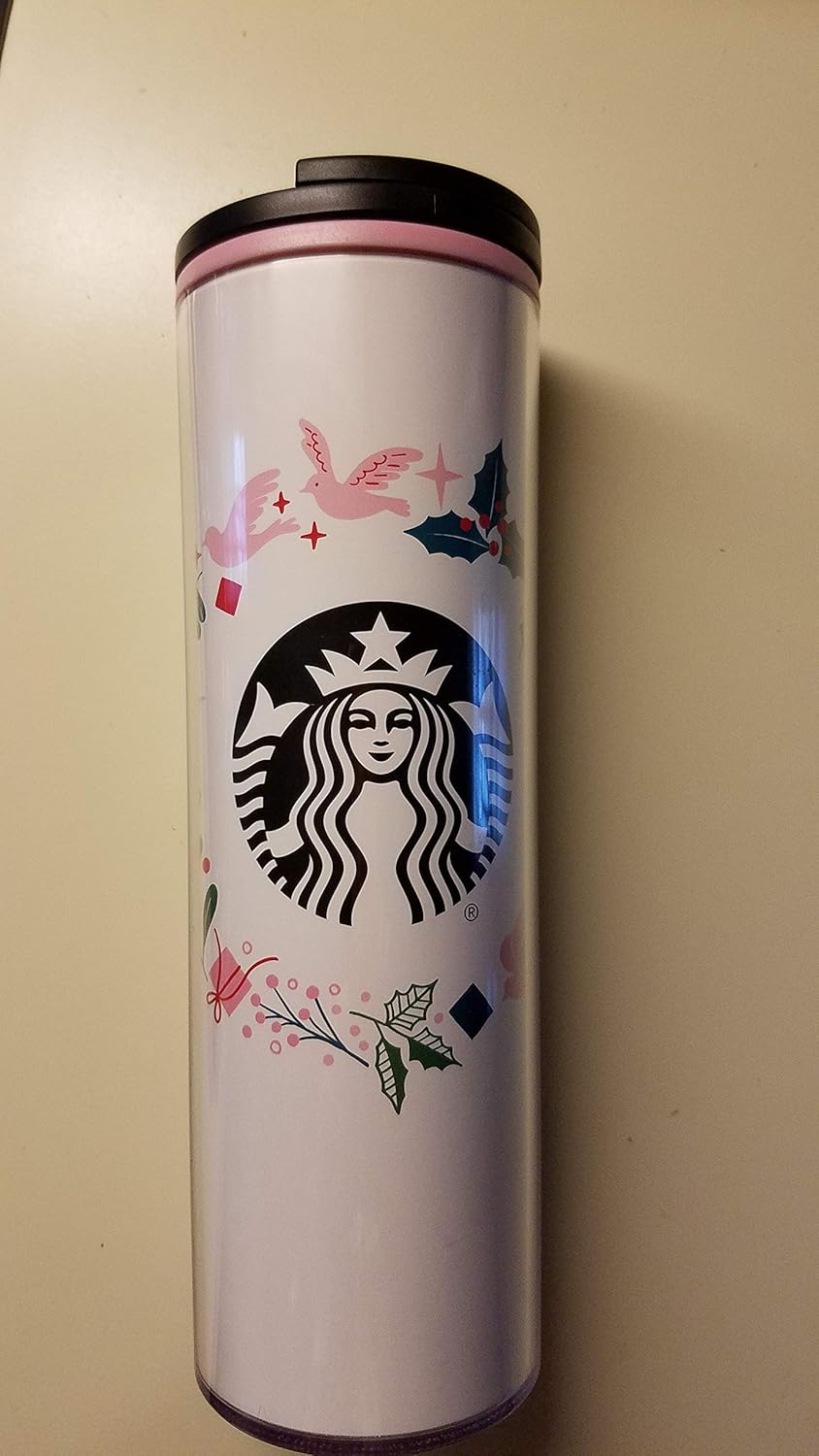 Starbucks Corona navideña en vaso blanco para bebidas frías