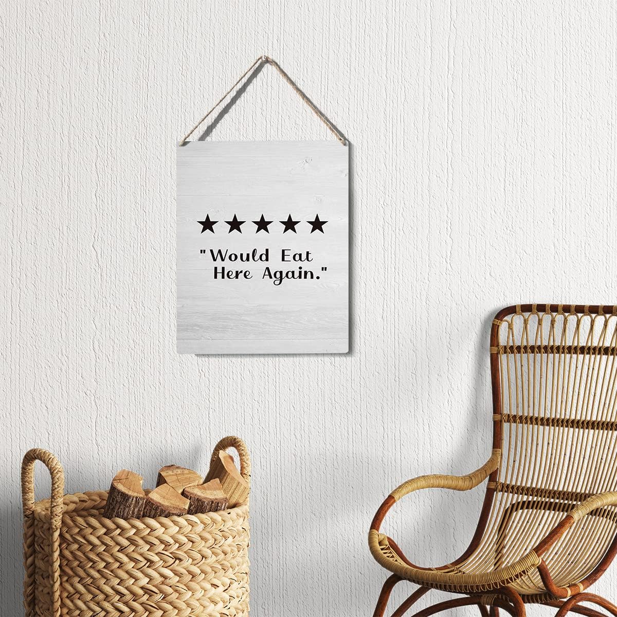 Cartel de madera divertido para colgar en la pared, cartel decorativo de 8 x 10 pulgadas, decoración rústica para el hogar y la cocina