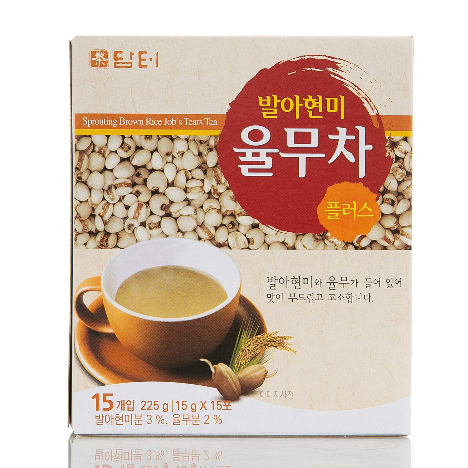 Damtuh Té de Adlay de arroz integral de brote coreano 0.53 oz x 15 palitos