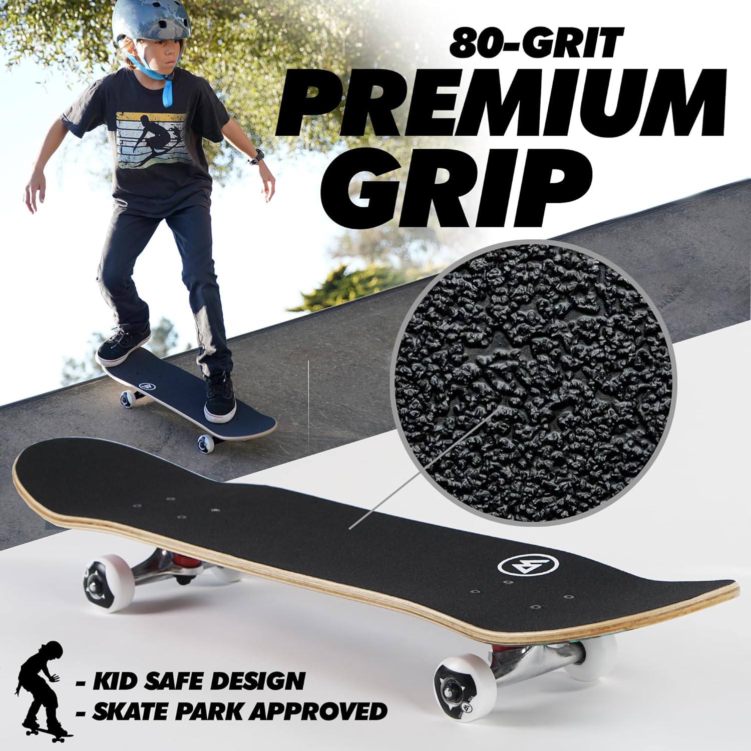 Magneto Patineta completa  Madera de arce  Rodamientos ABEC 5  Tabla cóncava de doble patada  Monopatín para niños  Patinetas para principiantes,