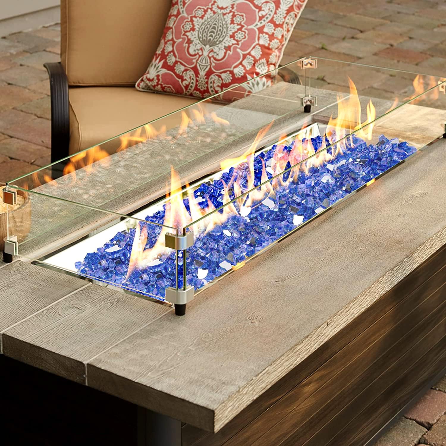 Onlyfire – Vidrios reflectantes de fuego para fogatas naturales o de propano, chimeneas o troncos de gas, 10 libras