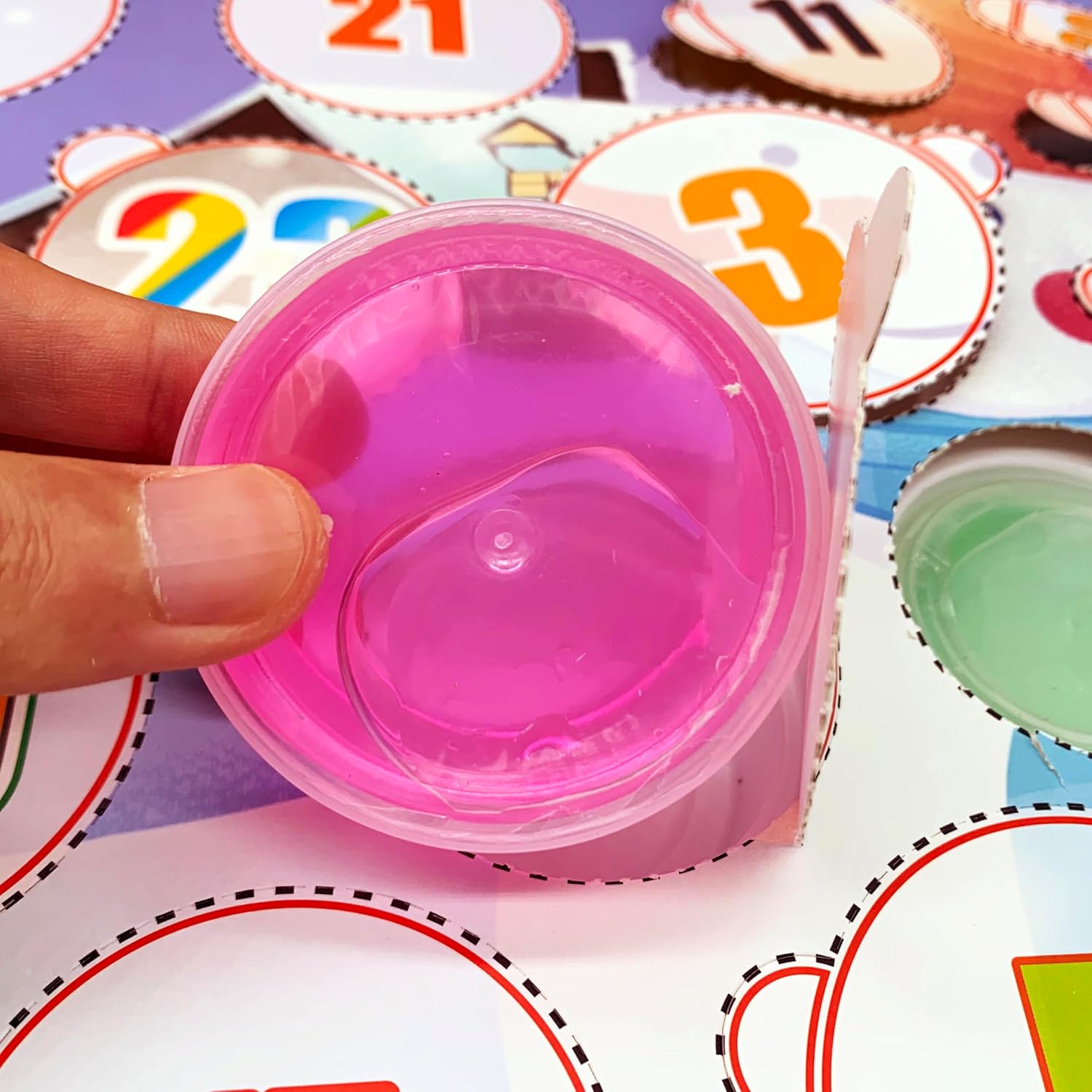 Calendario de Adviento 2023 con diseño de slime de cristal, calendario de cuenta regresiva, juguetes de vacaciones, juego de 24 días, regalo