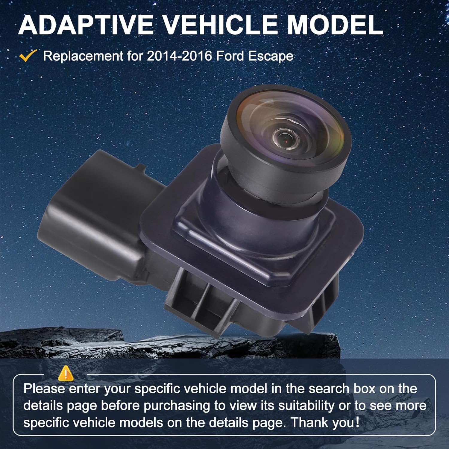 Reemplazo de la cámara de respaldo de visión trasera para Ford Escape 2014 2015 2016 Cámara de asistencia de estacionamiento trasera reversa #