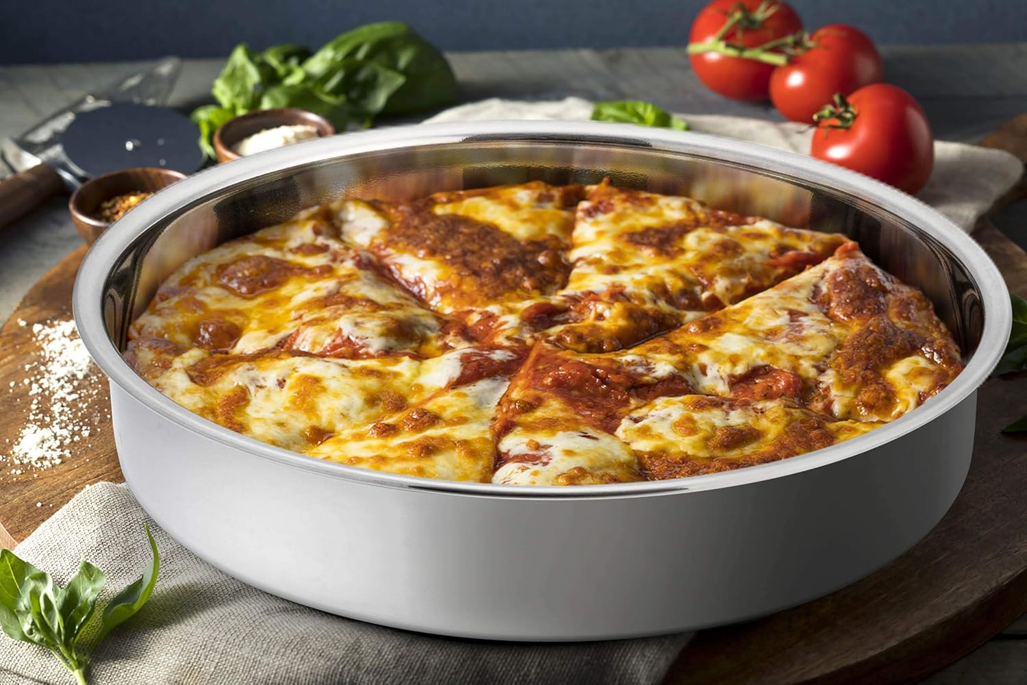 P&P CHEF – Moldes redondos de acero inoxidable para tartas de 6in, 4 unidades, no tóxicos y saludables, con acabado de espejo pulido y aptos para