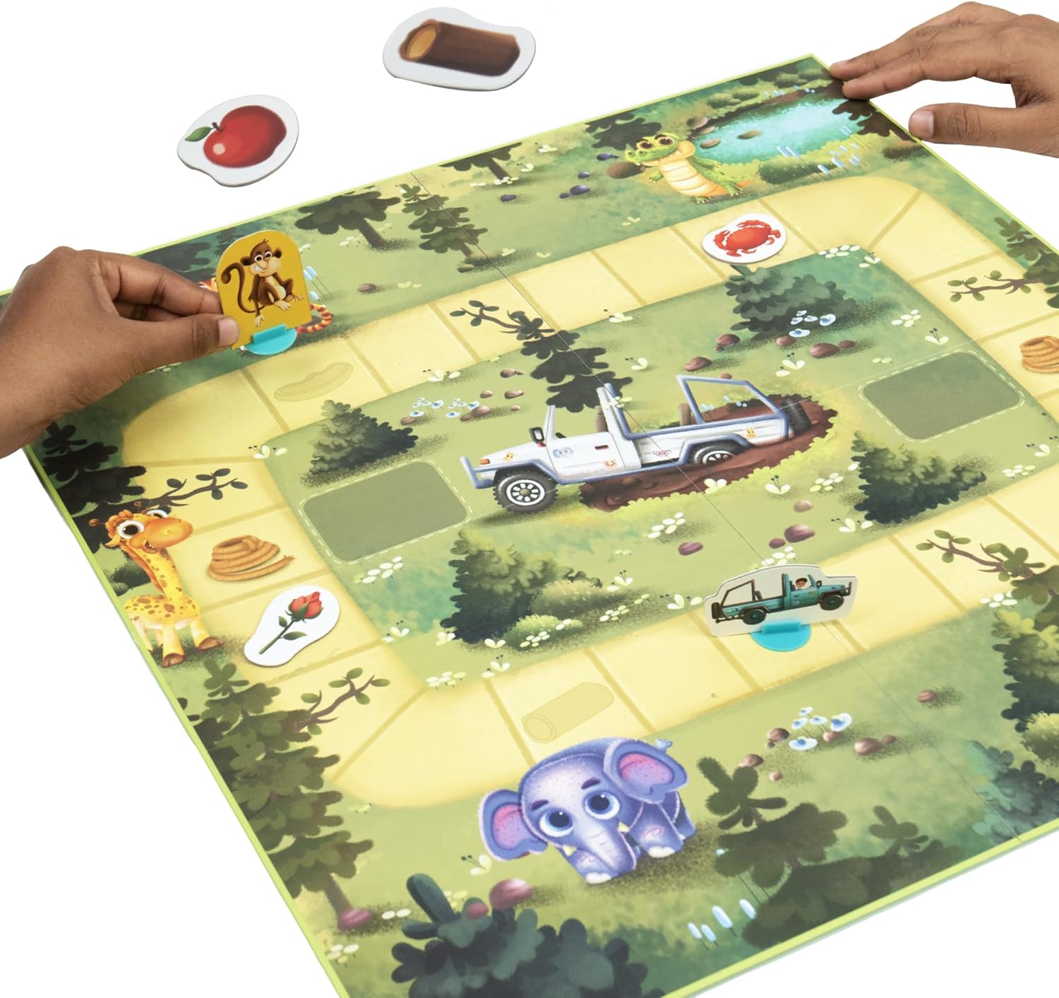 Safari Escape – Juego de mesa Monkey on the Loose Dodge The Mischievous Monkey, maniobra desafíos y completa la misión de alimentación de animales