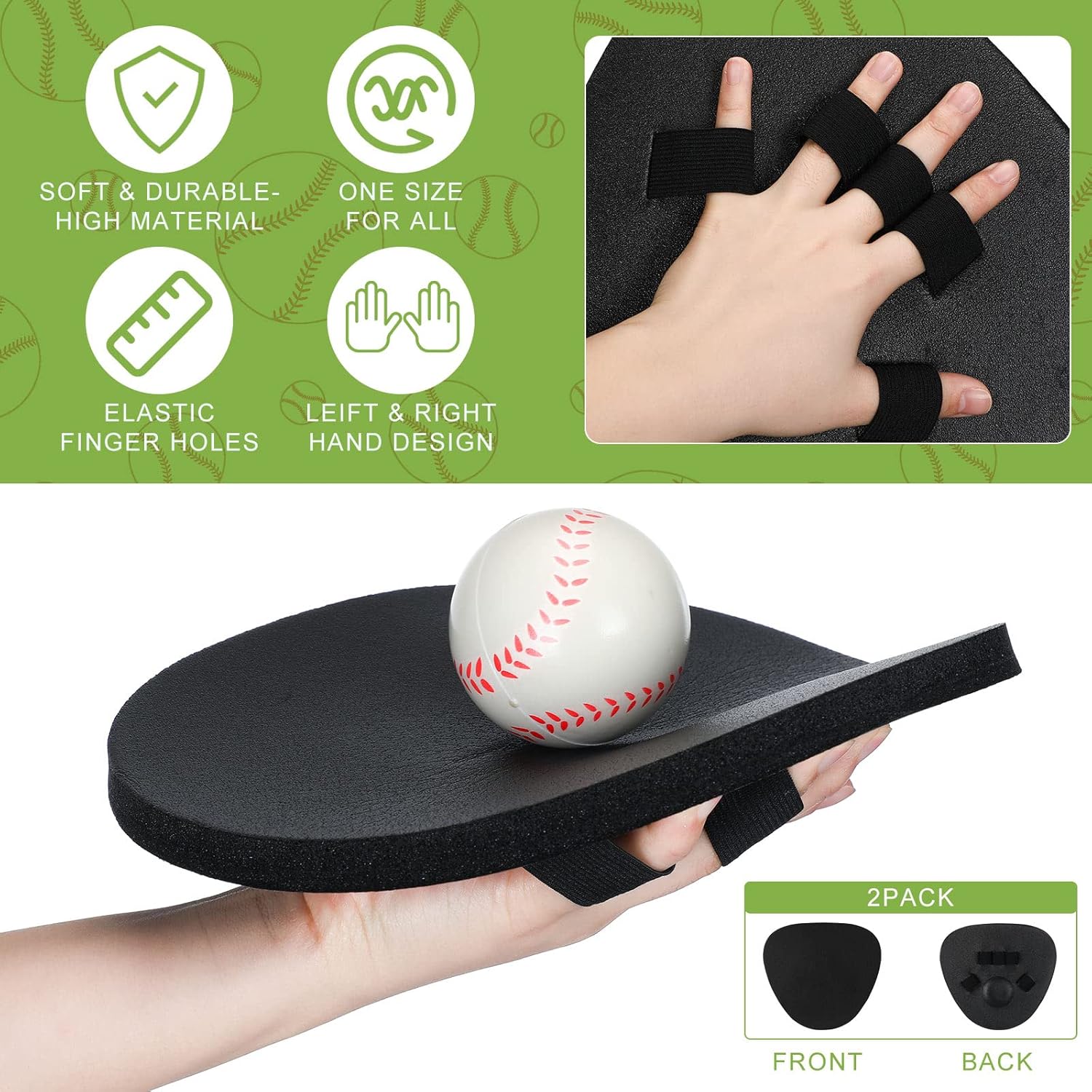 Guantes de entrenamiento de béisbol, guantes de entrenamiento de campo de espuma, guantes de entrenamiento de campo de béisbol para manos rápidas,