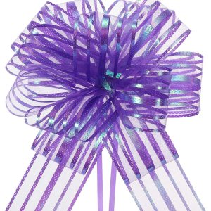 MECCANIXITY 15 lazos grandes de organza de 6 pulgadas para envolver regalos, cinta de hilo de gasa, color morado, para cestas de boda, regalos, MECCANIXITY 15 lazos grandes de organza de 6 pulgadas para envolver regalos, cinta de hilo de gasa, color morado, para cestas de boda, regalos,